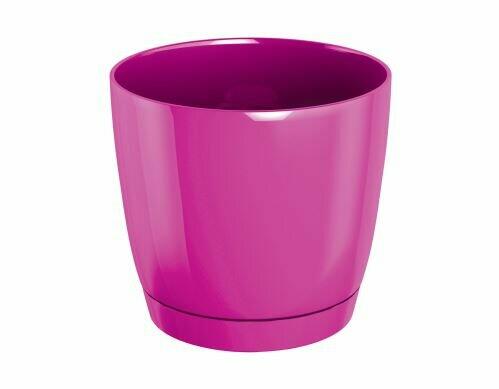 Blumentopf COUBI ROUND P mit einer Schale Fuchsia 24cm