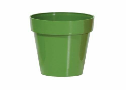 Blumentopf CUBE SHINE dunkelgrün glänzend14cm