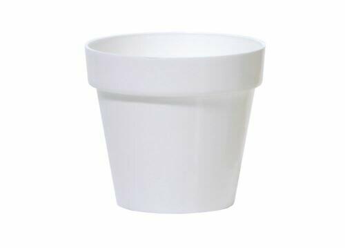 Blumentopf CUBE SHINE weiß glänzend 11cm