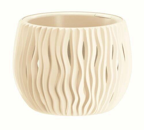 Blumentopf mit Einsatz SANDY BOWL creme 18cm