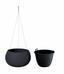 Blumentopf mit Einsatz und Stahl. Kabel SPLOFY BOWL WS anthrazit 37cm