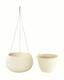 Blumentopf mit Einsatz und Stahl. Kabel SPLOFY BOWL WS creme 29cm