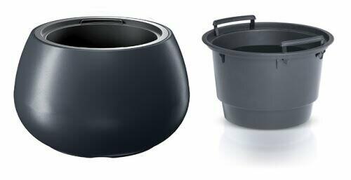 Blumentopf mit HEOS anthrazit 37cm