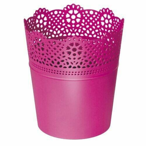 Blumentopf mit Spitze LACE fuchsia 11,2 cm