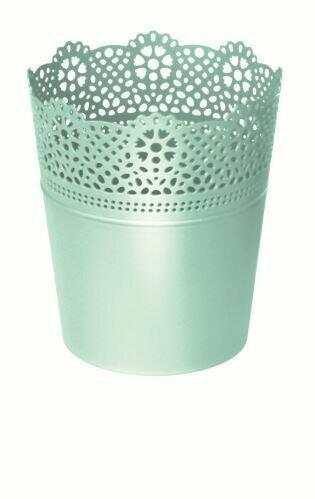 Blumentopf mit Spitze LACE Pistazien 11,2 cm