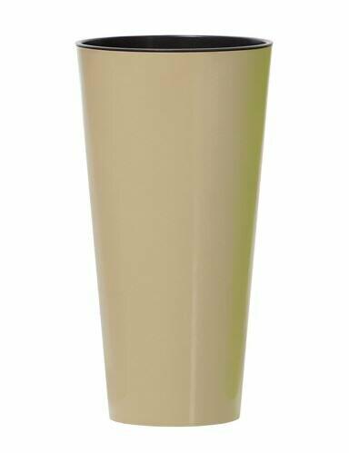 Blumentopf TUBUS SLIM + Pfand Kaffee mit Milchglanz 20cm