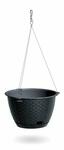 Hängender Blumentopf RATOLLA ROUND W anthrazit mit Stahl. Kabel 24,3 cm