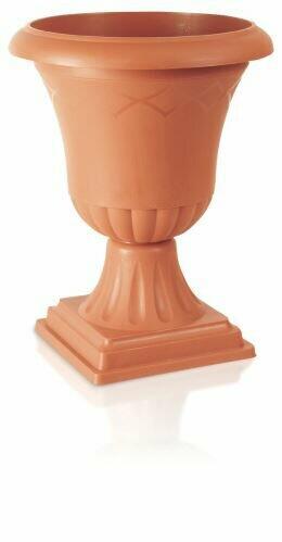 Hoher Blumentopf ATENA terracotta 47,4cm + FUSS