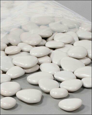 Künstliche Flusssteine weiß 1 kg