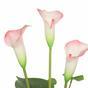Künstliche Pflanze Weiß-Rosa Calla 50 cm
