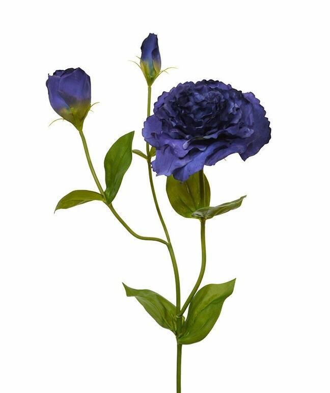 Künstlicher Ast Eustoma blau 80 cm