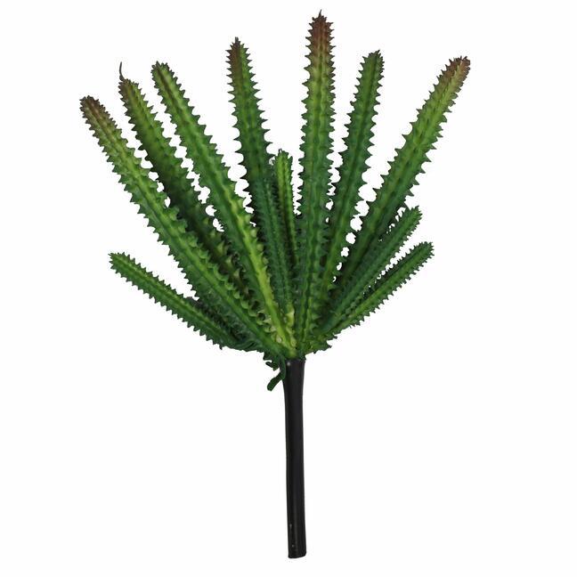 Künstlicher Kaktus dunkelgrün 21 cm
