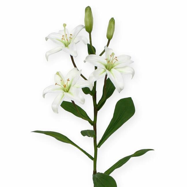 Künstlicher Zweig Lilie weiß 50 cm