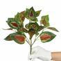 Kunstpflanze Basilikum rot 25 cm