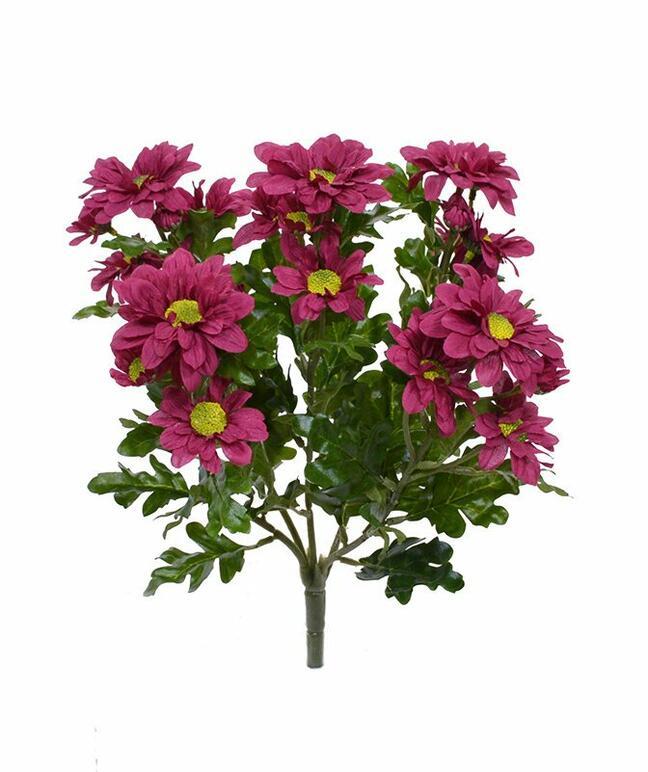 Kunstpflanze Rot-Burgunder Chrysantheme 35 cm